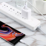 LZ-215A+C 20W QC 3.0 USB + PD 3.0 USB-C / Type-C 急速充電トラベルチャージャー、米国プラグ、米国プラグ