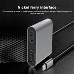 2-in-1 多機能 USB-C / Type-C から HDMI+VGA ハブ ドッキングステーション