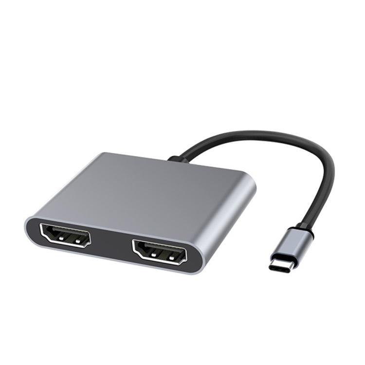 2-in-1 多機能 USB-C / Type-C から デュアル HDMI ハブ ドッキングステーション