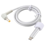 USB-C / Type-C から 5.5 x 2.5mm ノートパソコン用電源充電ケーブル、ケーブル長：約1.5m、Type-C から 5.5 x 2.5mm（L字型）