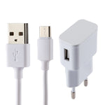 5V 2.1A インテリジェント識別USBチャージャー 1m USB to USB-C / Type-C充電ケーブル付き、欧州プラグ