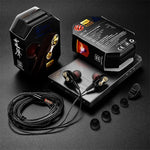 QKZ CK8 HiFi インイヤー 4ユニット スポーツ音楽ヘッドホン