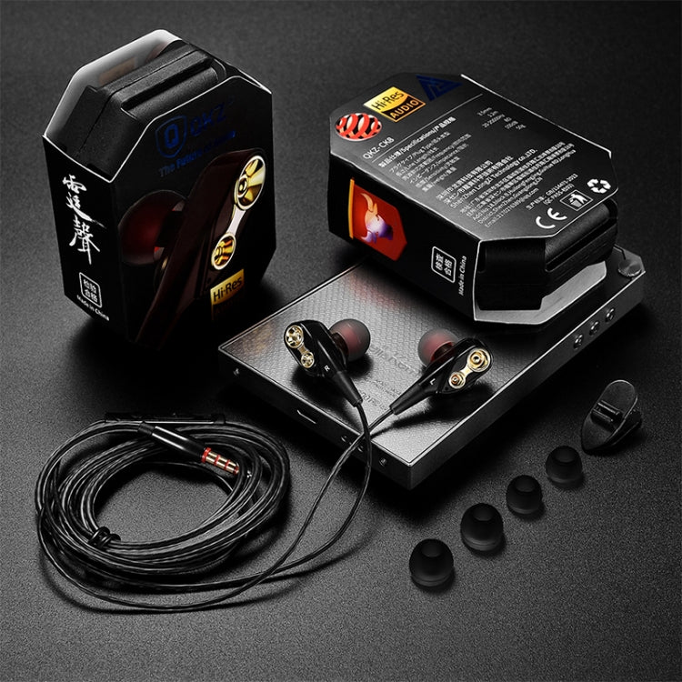 QKZ CK8 HiFi インイヤー 4ユニット スポーツ音楽ヘッドホン