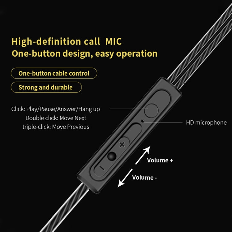 QKZ CK8 HiFi インイヤー 4ユニット スポーツ音楽ヘッドホン