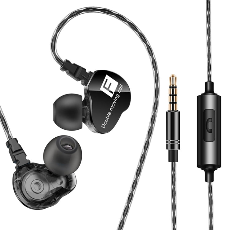 QKZ CK9 HiFi インイヤー4ユニットスポーツ音楽ヘッドホン