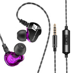 QKZ CK9 HiFi インイヤー4ユニットスポーツ音楽ヘッドホン