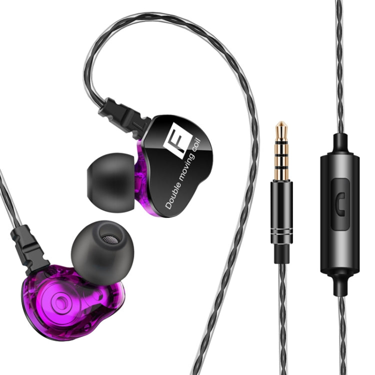 QKZ CK9 HiFi インイヤー4ユニットスポーツ音楽ヘッドホン