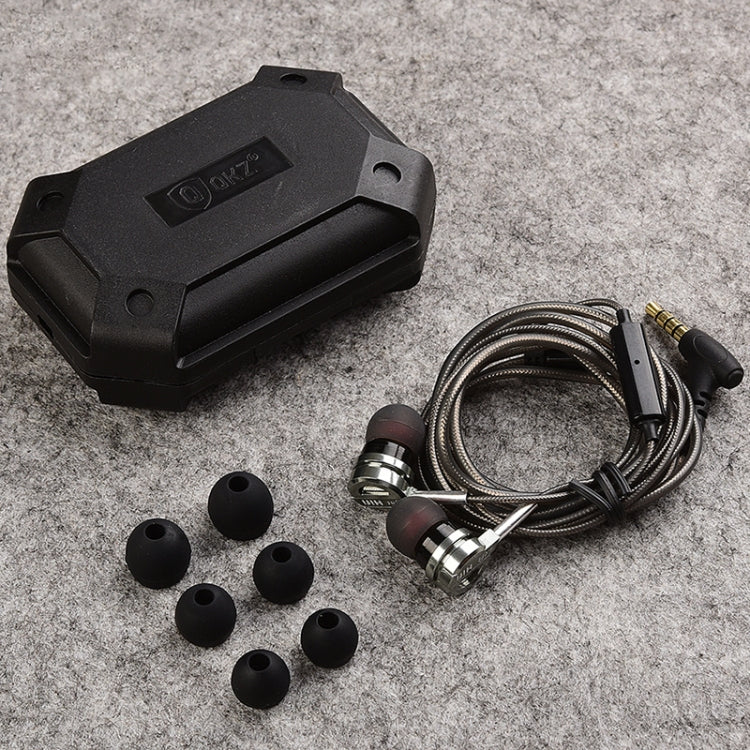 QKZ DM9 高品質インイヤーオールメタルスポーツ音楽ヘッドホン、マイク付きバージョン