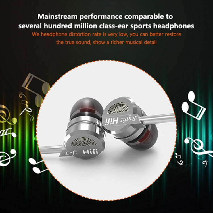 QKZ DM9 高品質インイヤーオールメタルスポーツ音楽ヘッドホン、マイク付きバージョン