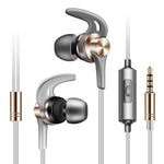 QKZ EQ1 CNCメタルシャークフィンヘッドホン スポーツ音楽ヘッドホン、マイク付きバージョン
