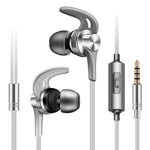 QKZ EQ1 CNCメタルシャークフィンヘッドホン スポーツ音楽ヘッドホン、マイク付きバージョン