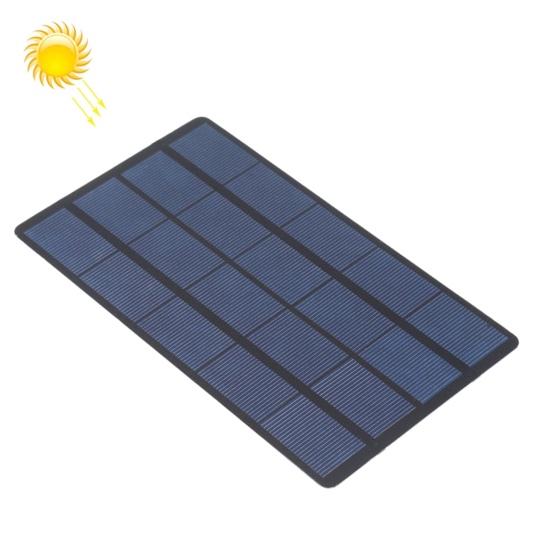 5V 3W 600mAh DIY 太陽光発電バッテリー ソーラーパネルモジュールセル、サイズ：110 x 190mm、5V 3W 600mAh 110 x 190mm