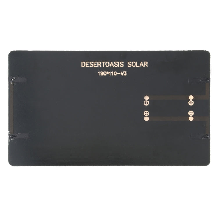5V 3W 600mAh DIY 太陽光発電バッテリー ソーラーパネルモジュールセル、サイズ：110 x 190mm、5V 3W 600mAh 110 x 190mm