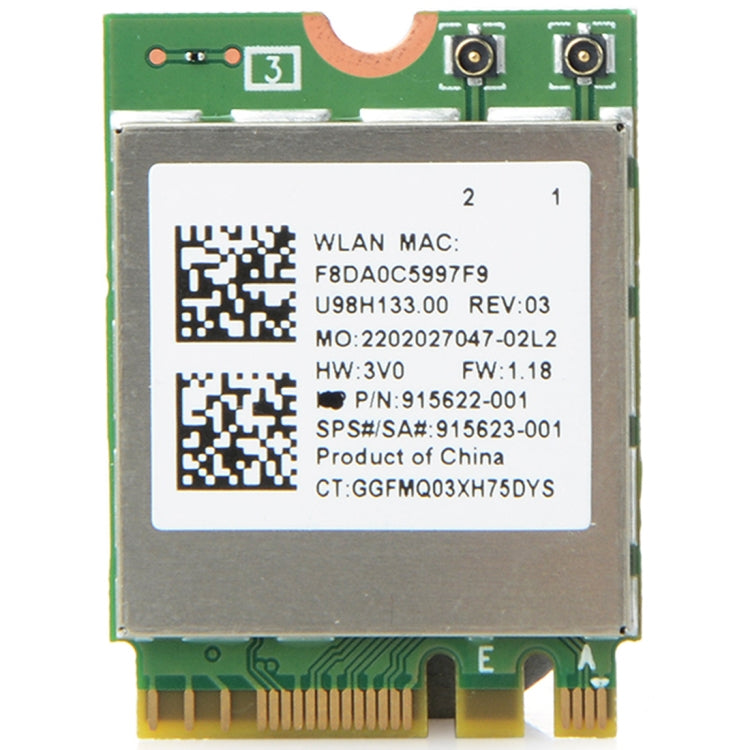 RTL8822BE デュアルバンドAC 433M ネットワークアダプターカード Bluetooth 4.0 ワイヤレスネットワークアダプターカード Dell / ASUS / Toshiba / Sony / Acer用、RTL8822BE