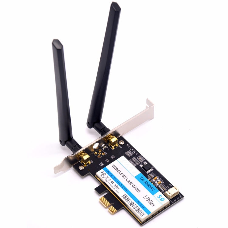 TX-9260AC ワイヤレス-AC デュアルバンド 802.11ac 1730Mbps デスクトップPCI-e WiFiアダプター＋Bluetooth 5.0 WLANネットワークカード Intel 9260ac用, TX-9260AC 1730Mbps