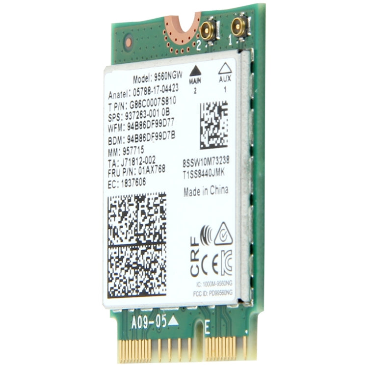 9560NGW デュアルバンド 1.73Gbps ワイヤレス Intel 9560ac NGFF Key E Wifiカード 802.11ac Bluetooth 5.0 Windows 10対応ノートパソコン用、9560NGW Intel 9560ac