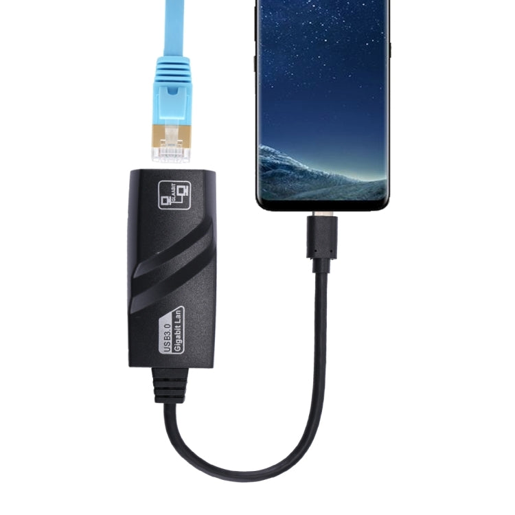 15cm USB-C / Type-C to RJ45 ギガビットイーサネットネットワークアダプター、RJ45