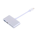 5-in-1 マイクロSD + SD + USB 3.0 + USB 2.0 + マイクロUSBポートからUSB-C / タイプC OTGコンボアダプターカードリーダー タブレット、スマートフォン、PC用、5-in-1（シルバー）、5-in-1（ゴールド）