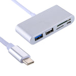 5-in-1 マイクロSD + SD + USB 3.0 + USB 2.0 + マイクロUSBポートからUSB-C / タイプC OTGコンボアダプターカードリーダー タブレット、スマートフォン、PC用、5-in-1（シルバー）、5-in-1（ゴールド）