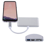 5-in-1 マイクロSD + SD + USB 3.0 + USB 2.0 + マイクロUSBポートからUSB-C / タイプC OTGコンボアダプターカードリーダー タブレット、スマートフォン、PC用、5-in-1（シルバー）、5-in-1（ゴールド）