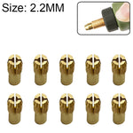 10個入り 三つ爪銅クランプナット 電動ミル用部品, 内径: 2.2mm, 内径: 2.2mm