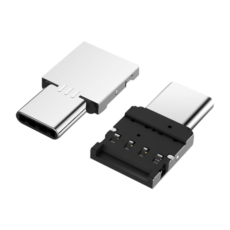 ミニ アルミ合金 USB-C / Type-C オス to USB メス OTGアダプターコネクター