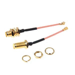 5個セット RG178 Ufl / IPX / IPEX から SMAメスアダプターブレイドケーブル、長さ: 5cm、5cm