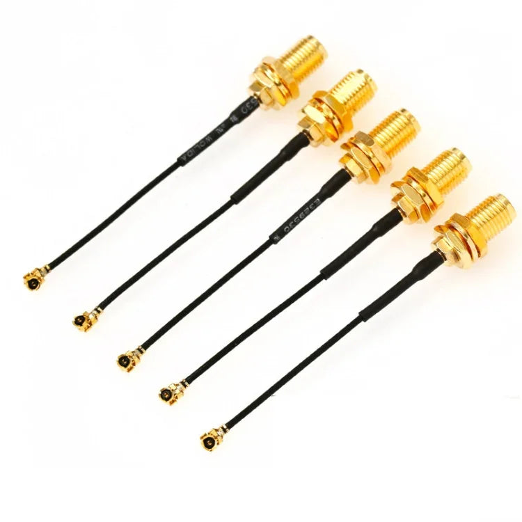 5個セット RG178 Ufl / IPX / IPEX to SMA メスアダプター編組ケーブル、長さ：10cm、10cm