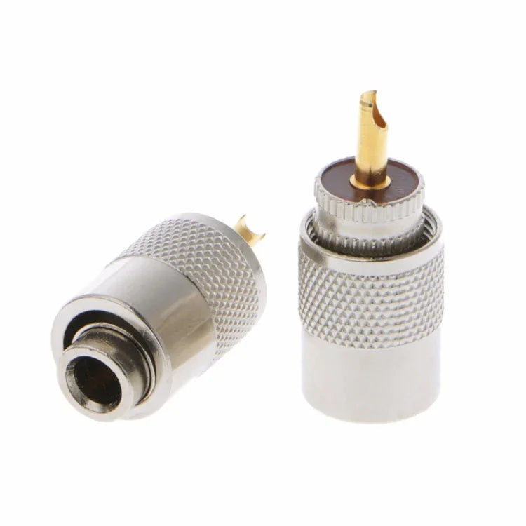 10個セット UHFコネクタープラグ PL-259オス RG8X同軸ケーブル用はんだ付け