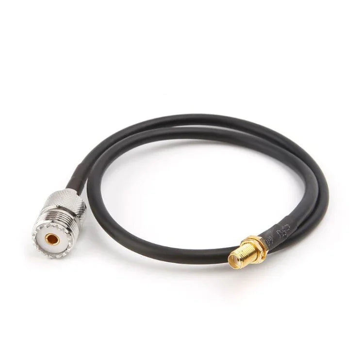 SMA メス から UHF SO239 PL259 メス RG58 ポークテールケーブル、長さ: 50cm