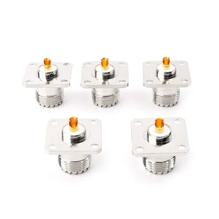 5個セット UHF SO239 メス フランジ パネルシャーシカバーマウントアダプター