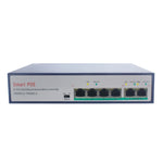 ESCAM POE 4+2 6ポートファーストイーサネットスイッチ 4ポートPOE 10/100M 120Wネットワークスイッチ、伝送距離：150m、6ポート