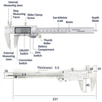 0-150mm LCDデジタルノギス 電子デジタルノギス、0-150mm（シルバー）