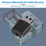 Bluetooth5.0 オーディオレシーバー USB Bluetoothアダプター Bluetoothトランスミッター Win8/10対応、ZF169