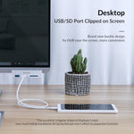 ORICO MH2AC-U3 クリップ型2ポートUSB3.0ハブ SDカードリーダー付き