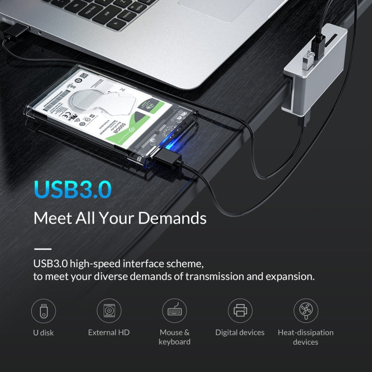 ORICO MH2AC-U3 クリップ型2ポートUSB3.0ハブ SDカードリーダー付き