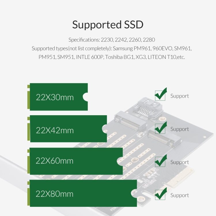 ORICO PDM2 M.2 NVME から PCI-E 3.0 X4 拡張カード