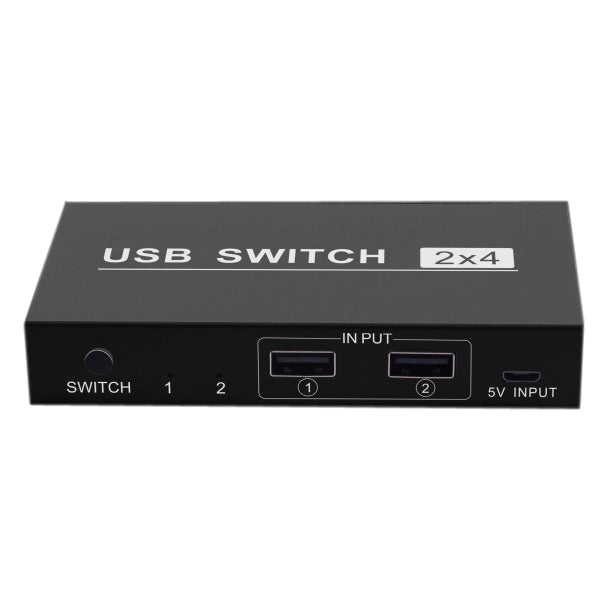 2x4 USBスイッチ 2ポート PC共有 4デバイス用 プリンター キーボード マウス モニター、2x4 USBスイッチ