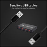2x4 USBスイッチ 2ポート PC共有 4デバイス用 プリンター キーボード マウス モニター、2x4 USBスイッチ