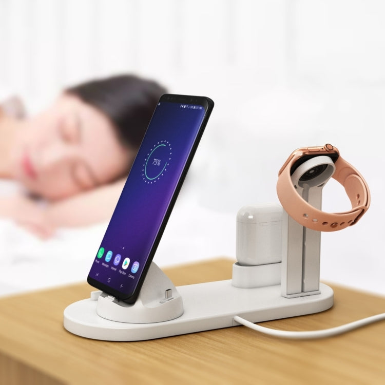 HQ-UD15 回転式ワイヤレス充電ベース スタンド付き 電話 / iWatch / AirPods用（シルバー）、シルバー（ワイヤレス充電対応）、ワイヤレス充電なしホワイト、ワイヤレス充電なしブラック、ホワイト（ワイヤレス充電対応）