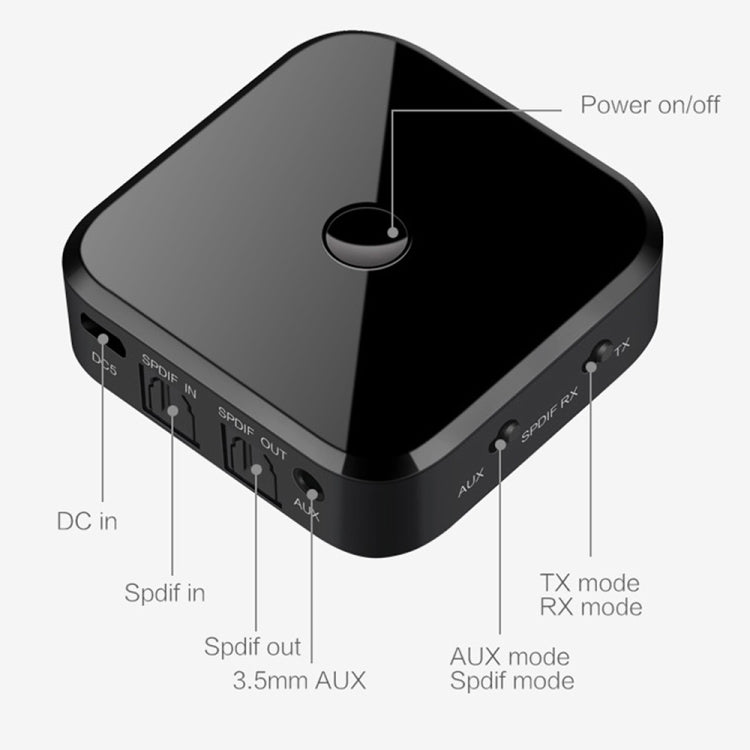 Bluetooth 5.0 光ファイバー Bluetoothレシーバー CSR8670 Bluetoothトランスミッター 2-in-1 APTX対応、ブラック