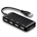 ウルトラスピード USB3.0 4ポート ハブ スイッチ付き、USB 3.0