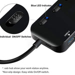 ウルトラスピード USB3.0 4ポート ハブ スイッチ付き、USB 3.0
