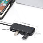ウルトラスピード USB3.0 4ポート ハブ スイッチ付き、USB 3.0