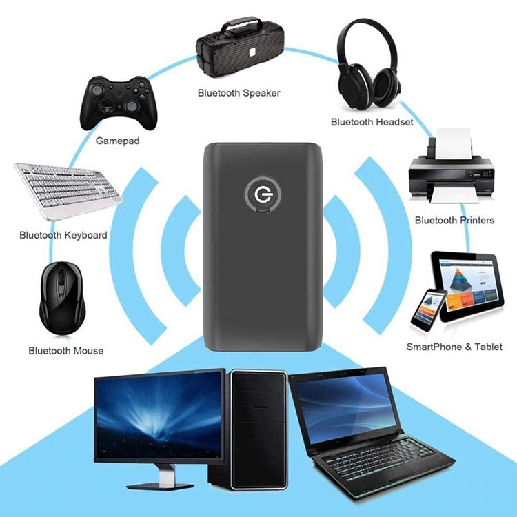 B10S Bluetoothアダプター 5.0 Bluetoothトランスミッター兼レシーバー 2-in-1 Bluetoothアダプター、ブラック