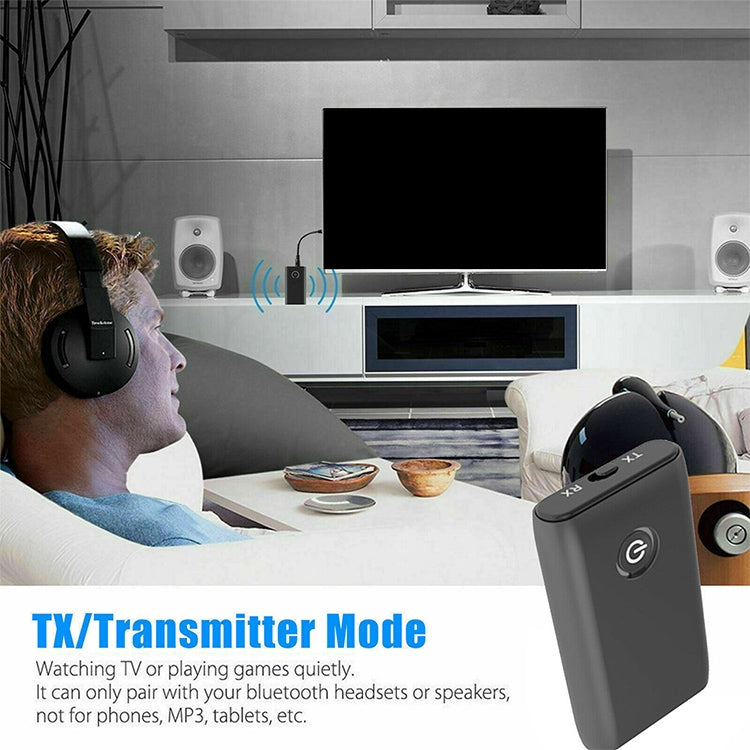 B10S Bluetoothアダプター 5.0 Bluetoothトランスミッター兼レシーバー 2-in-1 Bluetoothアダプター、ブラック