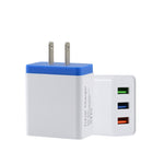 2A 3USB モバイルフォン旅行用充電器 USプラグ、ブラック、グレー、レッド、オレンジ、ブルー