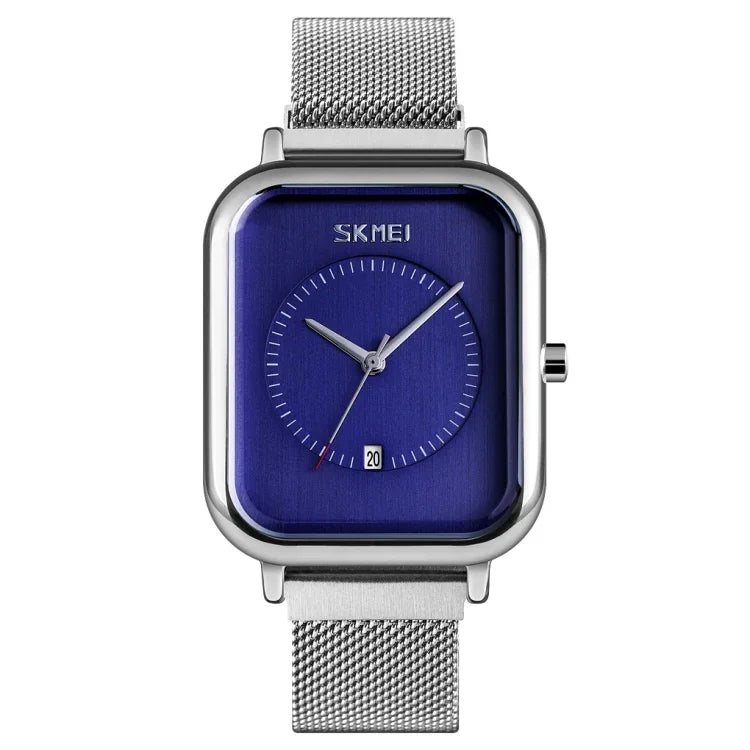 SKMEI 9207 Fashion Creative Simple Watch Men Magnetic Buckle Mesh Belt Steel Belt Couple Quartz Watch