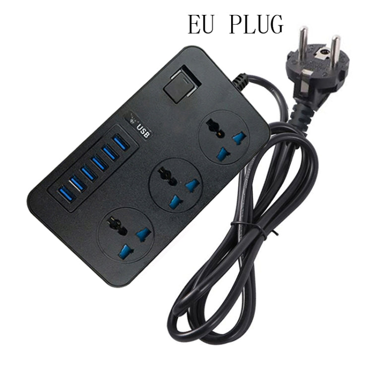 T09 3000W 高出力多機能プラグイン3穴国際ユニバーサルジャック＋6 USBインテリジェント充電, EUプラグ, USプラグ, UKプラグ
