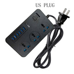 T09 3000W 高出力多機能プラグイン3穴国際ユニバーサルジャック＋6 USBインテリジェント充電, EUプラグ, USプラグ, UKプラグ